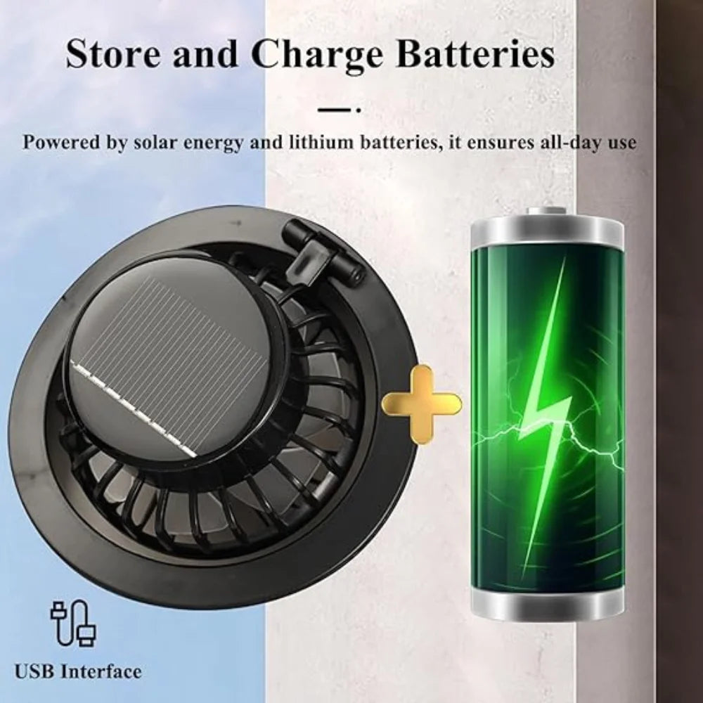 Chapéu com Ventilador Solar