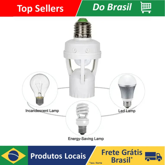 Soquete com Sensor de Presença Fotocélula – Liga e Desliga Automático