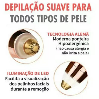 Caneta Depiladora Elétrica para Sobrancelhas – Sem Dor e Portátil