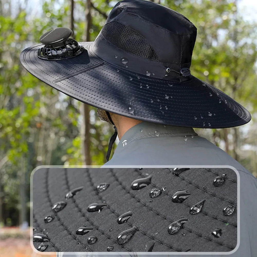 Chapéu com Ventilador Solar