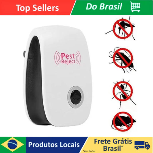 Repelente Eletrônico Ultrassônico Contra Pragas – Plug & Use
