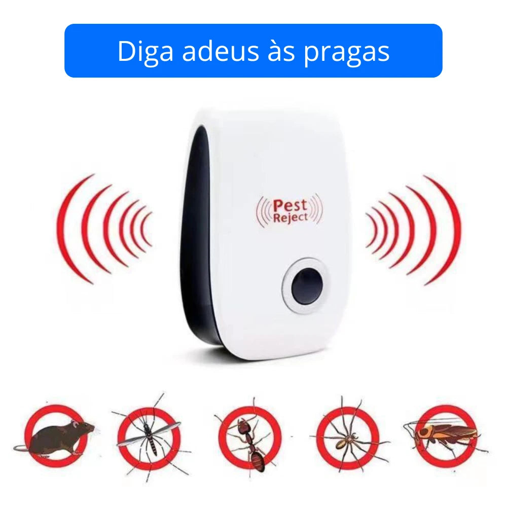 Repelente Eletrônico Ultrassônico Contra Pragas – Plug & Use