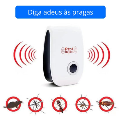 Repelente Eletrônico Ultrassônico Contra Pragas – Plug & Use