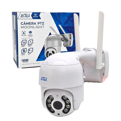 Câmera de Segurança PTZ Moonlight Aitek – Visão Total 360° em Full HD