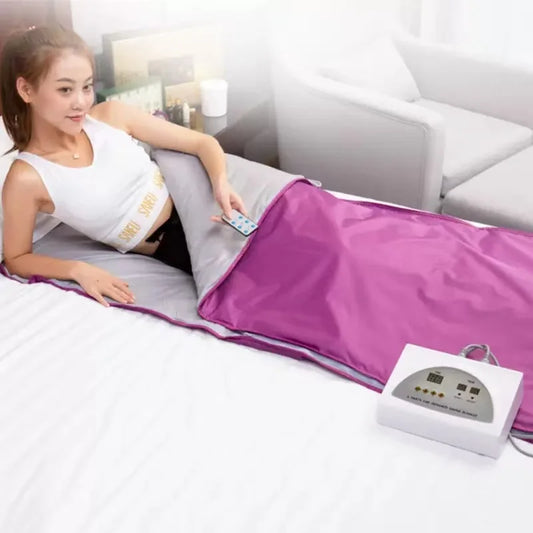 Manta de sauna para desintoxicação e remoção de umidade, sauna portátil para relaxamento doméstico, temperatura ajustável