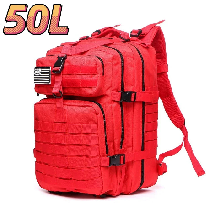 Mochila Tática Outdoor 30L / 50L – Impermeável em Nylon 1000D