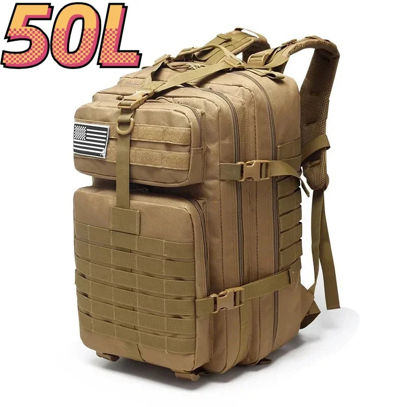 Mochila Tática Outdoor 30L / 50L – Impermeável em Nylon 1000D