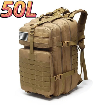 Mochila Tática Outdoor 30L / 50L – Impermeável em Nylon 1000D
