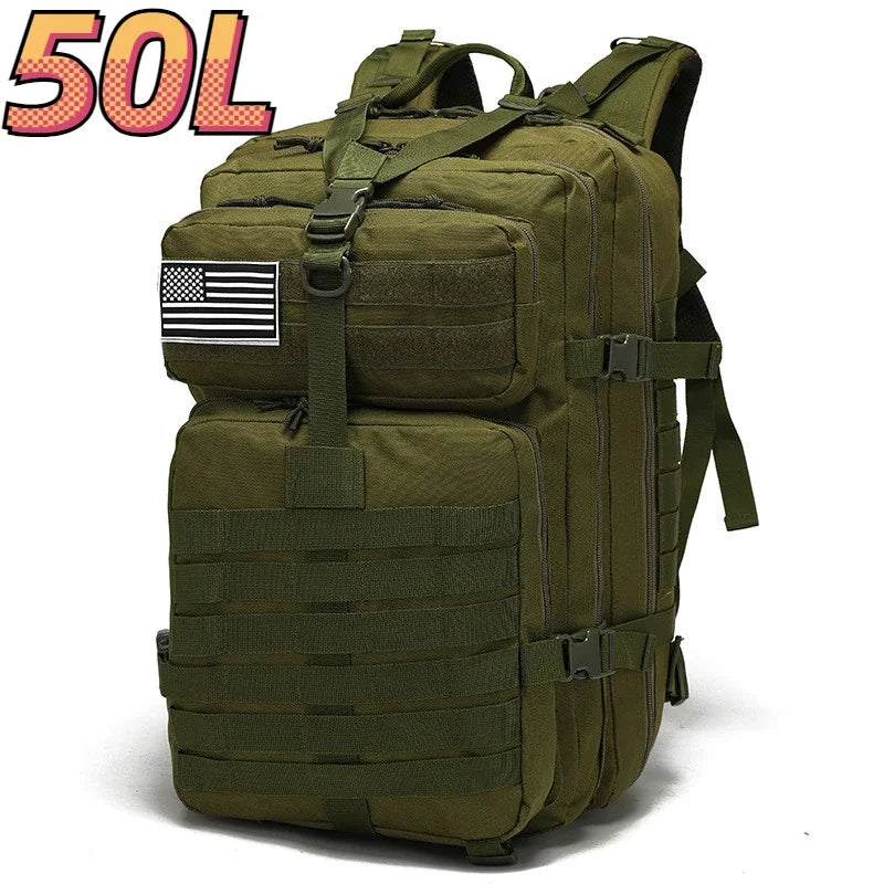 Mochila Tática Outdoor 30L / 50L – Impermeável em Nylon 1000D
