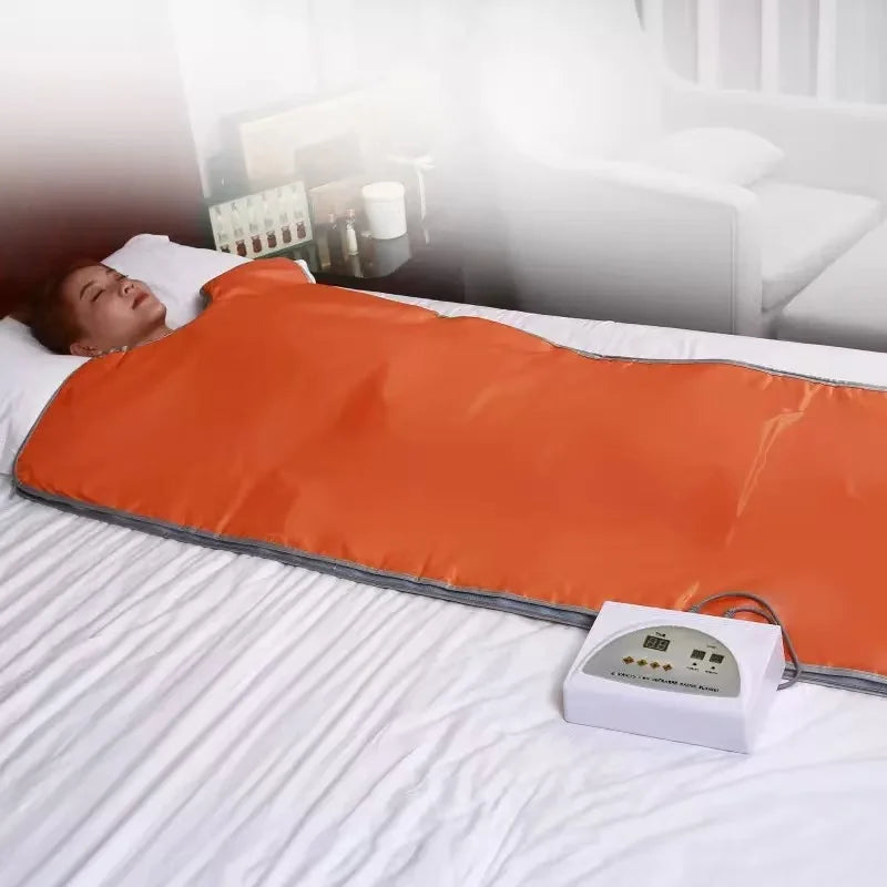 Manta de sauna para desintoxicação e remoção de umidade, sauna portátil para relaxamento doméstico, temperatura ajustável