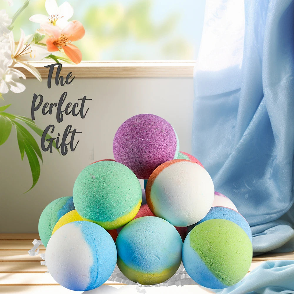 Bombas de Banho para Crianças com Surpresa Dentro, Kit com 15 Bombas de Banho Infantis, Espuma Efervescente Natural e Orgânica com Brinquedo de Banho