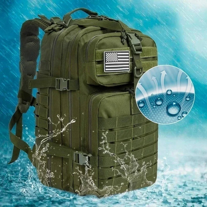 Mochila Tática Outdoor 30L / 50L – Impermeável em Nylon 1000D