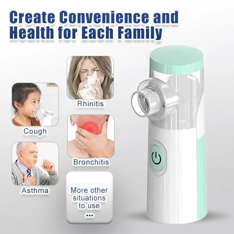 Medical Silent Mesh Nebulizer Handheld Asthma Inhaler Atomizer Children Health Care Mini Portable Nebulizer Humidifier