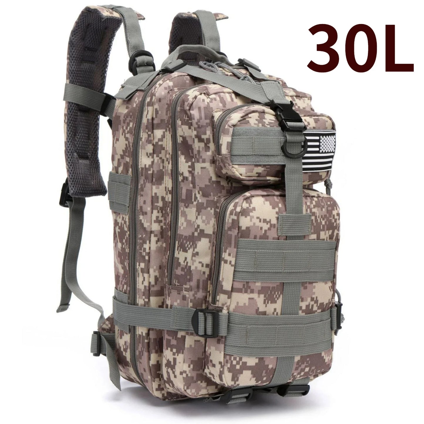 Mochila Tática Outdoor 30L / 50L – Impermeável em Nylon 1000D