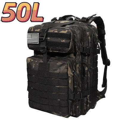 Mochila Tática Outdoor 30L / 50L – Impermeável em Nylon 1000D