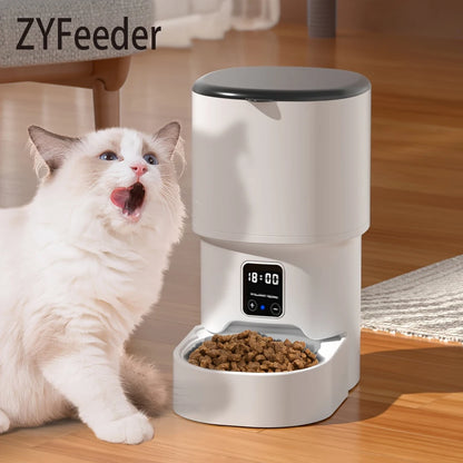Alimentador Automático Inteligente Wi-Fi 4L para Gatos e Cães – ZYfeeder