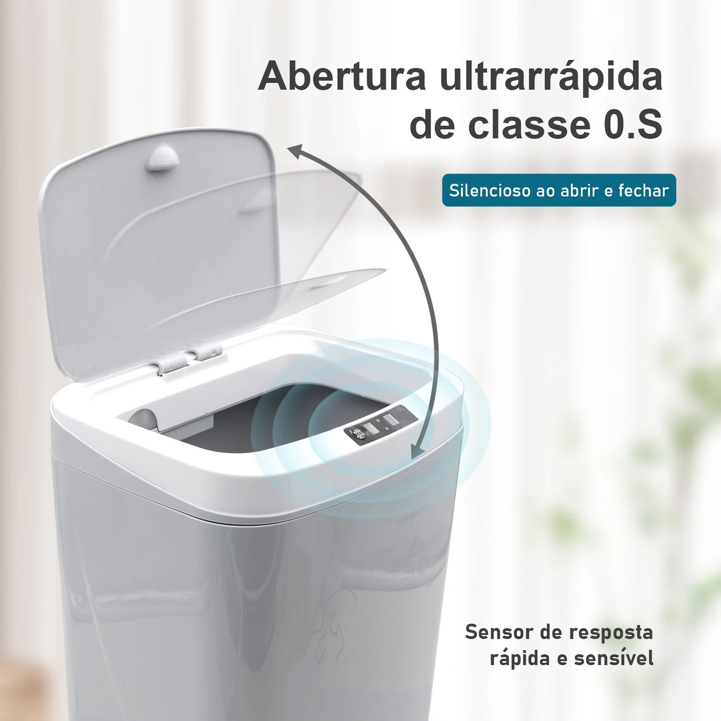 Lixeira Automática com Sensor COIBEU 16L – Silenciosa e Sem Contato
