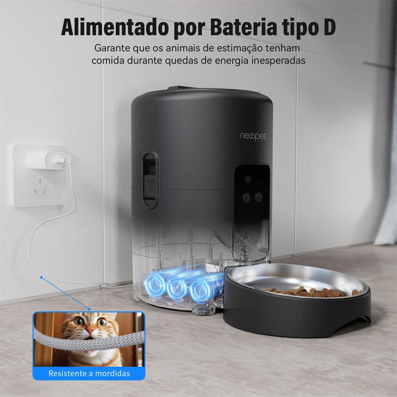 Newpet Cat Automatic Feeder Tuya APP Pet Feeder 2L Smart Dog Feeder Suitable For Small And Medium-Sized Pets Automatic Feeder