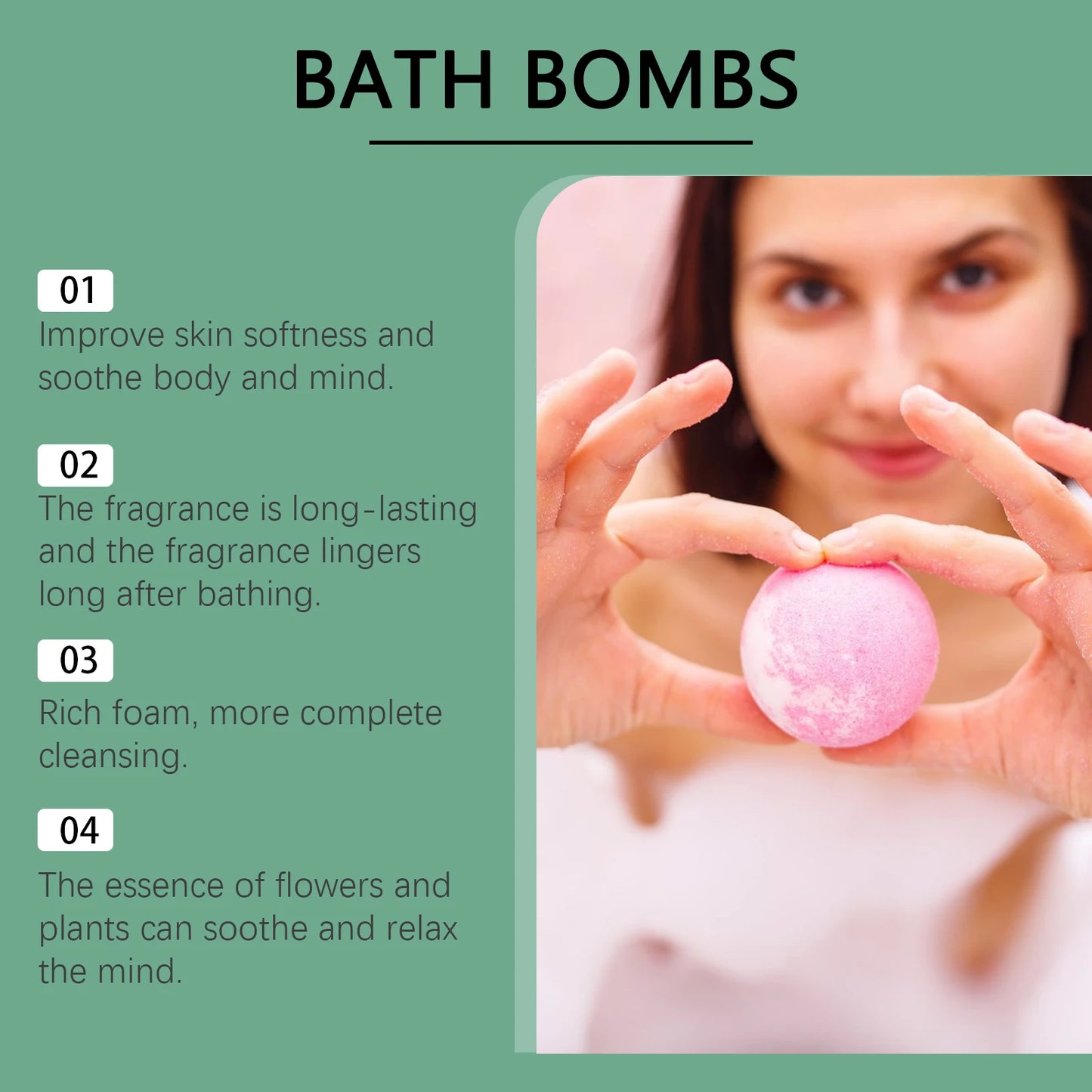 Kit de Bombas de Banho de Natal OceAura – Aromaterapia, Relaxante, Anti-estresse, Esfoliante, Hidratante, Limpeza para banho, Bolas de sal artesanais